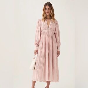 Aje Catalyst pleated Long Sleeve Dress worn once
